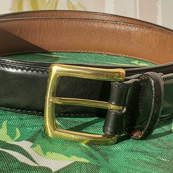 Lands' End Black With Solid Brass Belt size 40 USA - Picture 3 of 7